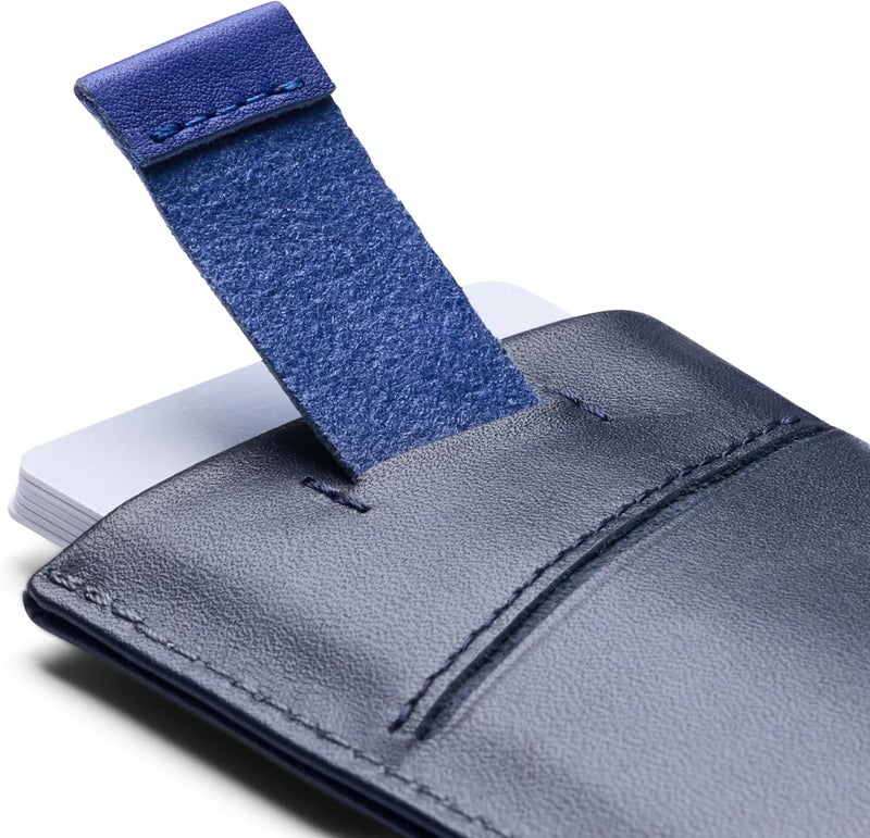BELLROY حافظة بطاقات (حافظة بطاقات جلدية فاخرة أو محفظة بسيطة، تحمل من 2 إلى 8 بطاقات أو بطاقات عمل، تخزين ملاحظات مطوية) - أزرق داكن - Image 5